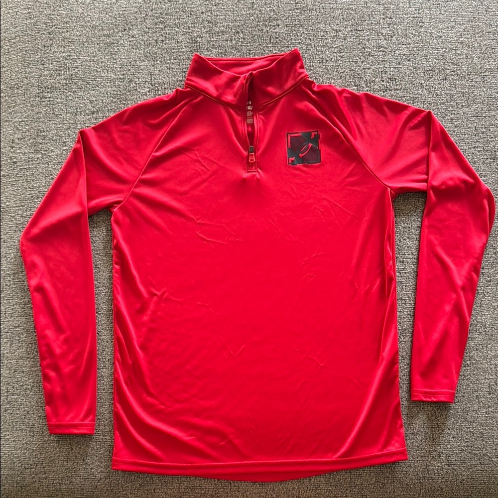 Red Quarter-Zip Pullover